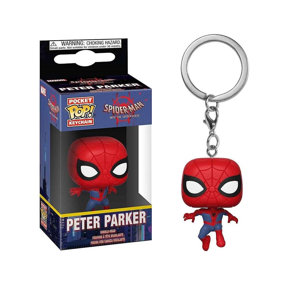 Pocket POP! Keychain Spider Man Into the Spiderverse - Peter Parker 
