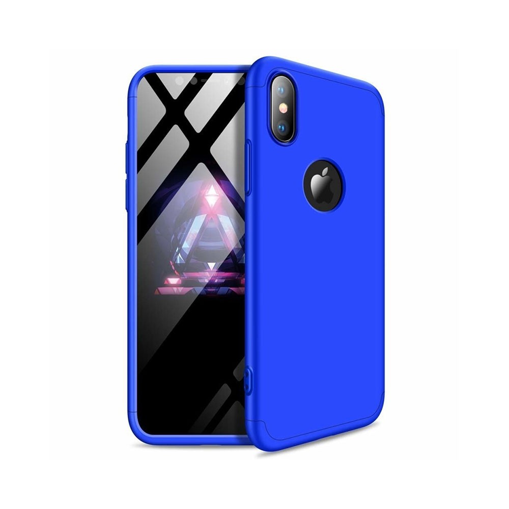 Apple iPhone Xs Max GKK 360 Protection Hole Blue