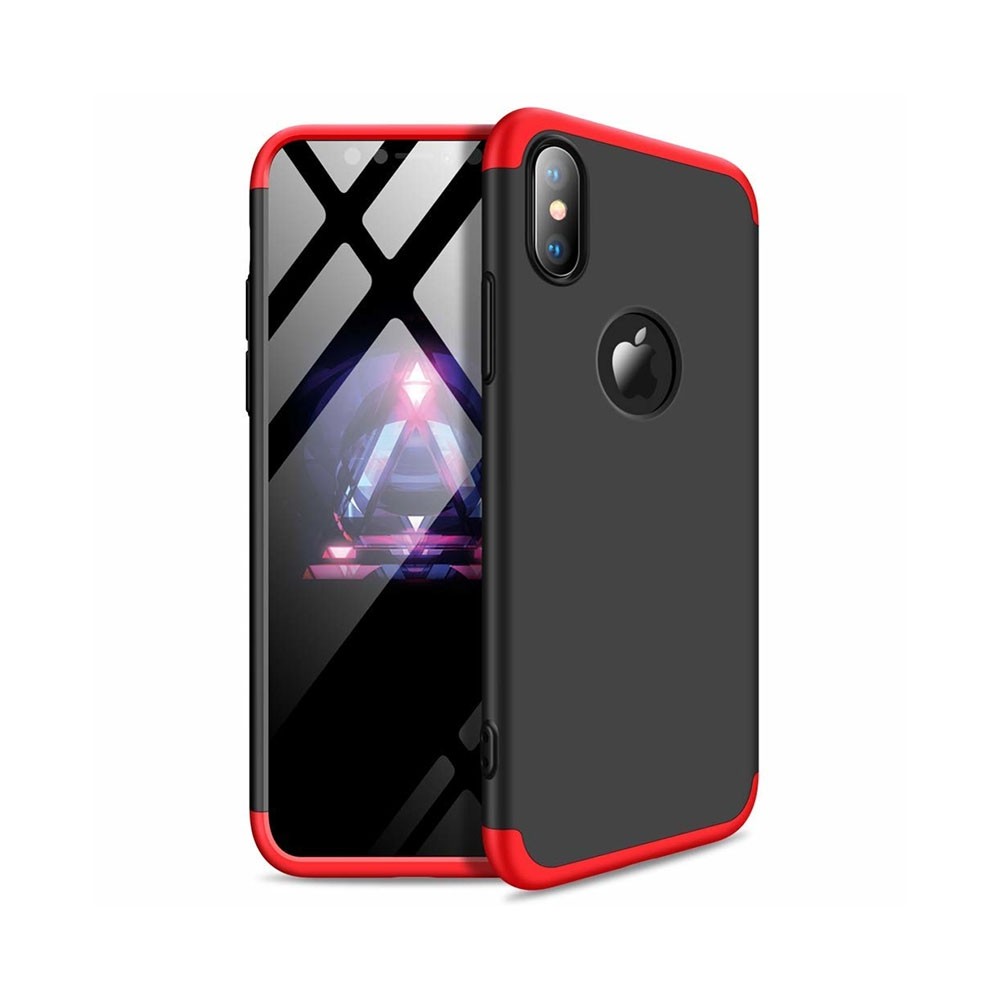 Apple iPhone Xs Max GKK 360 Protection Hole Red/Black