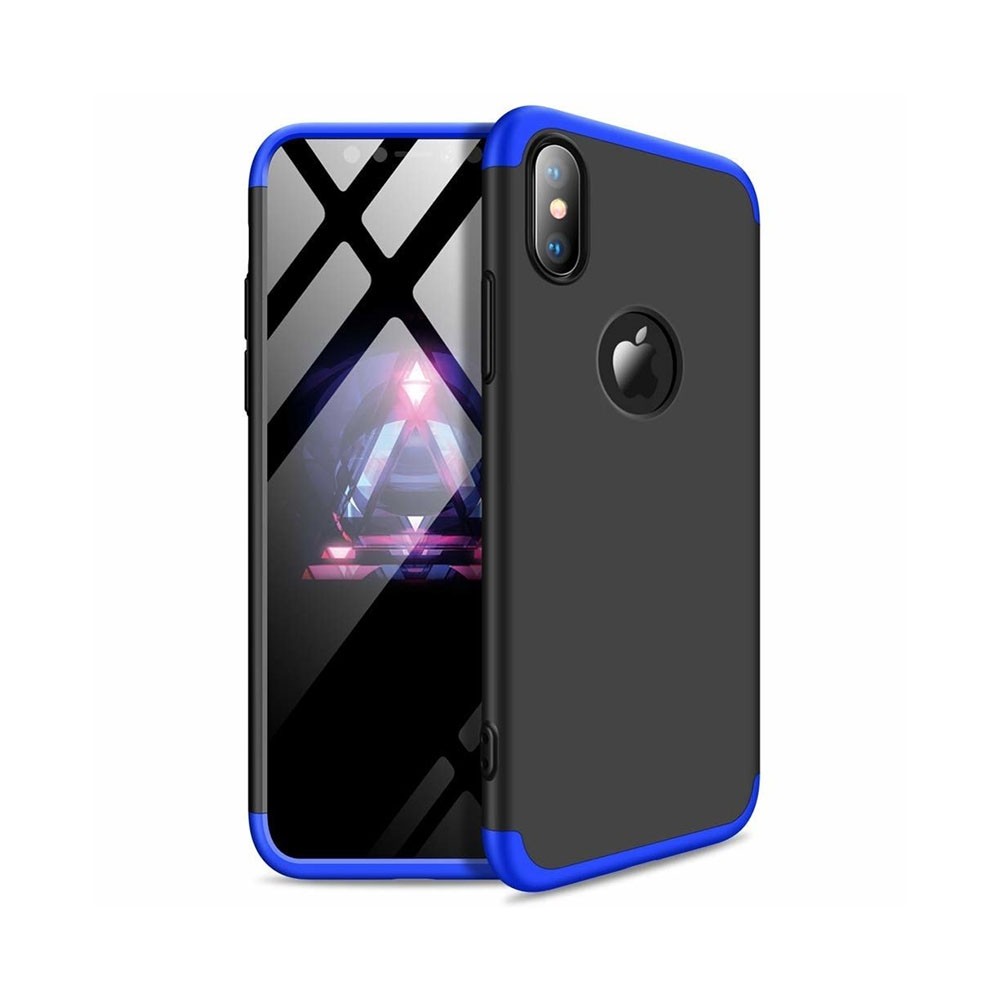 Apple iPhone Xs Max GKK 360 Protection Hole Blue/Black