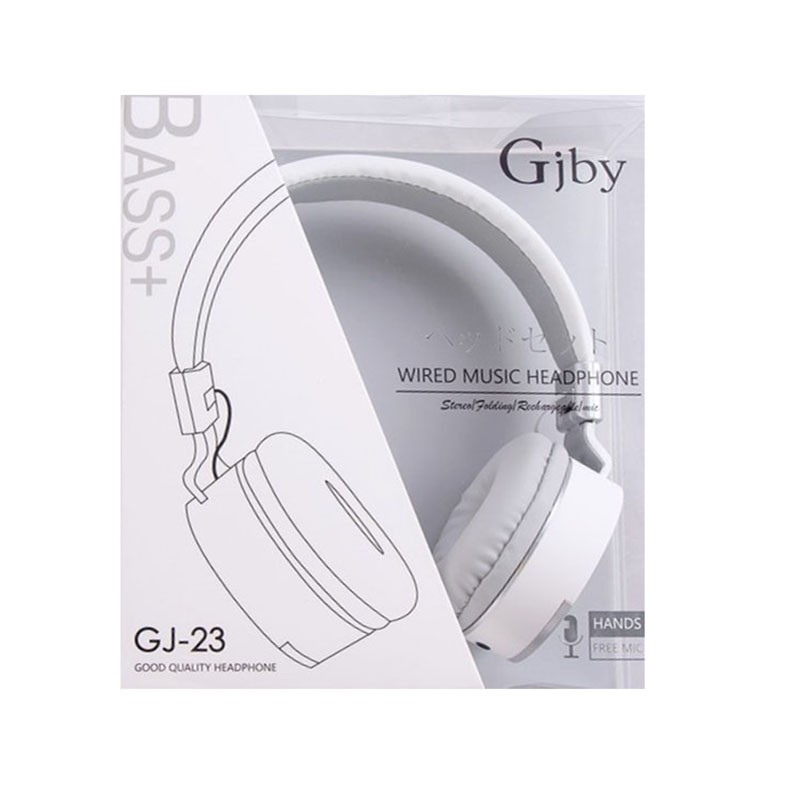 Gjby GJ-23 Ενσύρματα Ακουστικά Κεφαλής White
