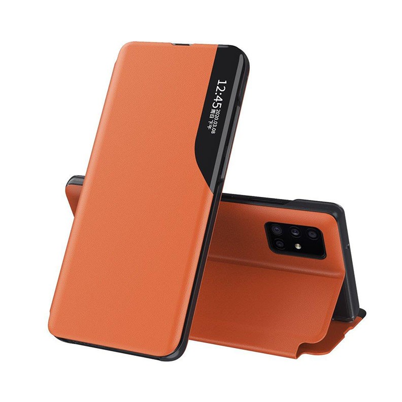 Huawei P40 Pro Eco Leather View Case Orange