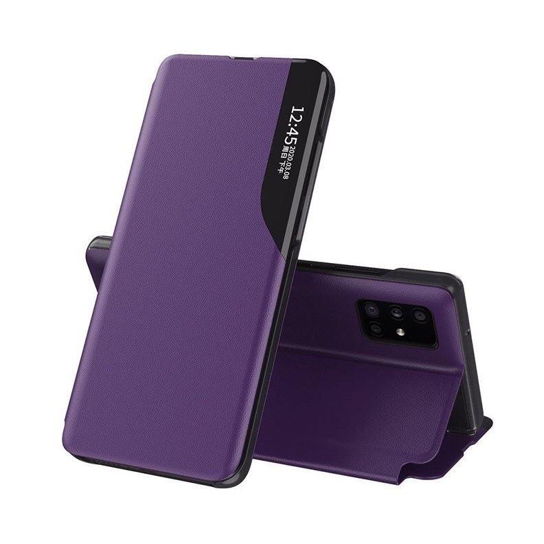Huawei P40 Pro Eco Leather View Case Purple