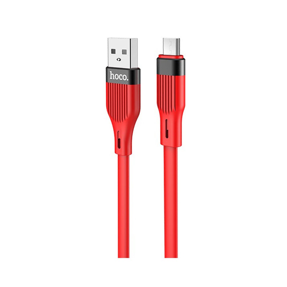 hoco. U72 Forest Silicone - Καλώδιο Φόρτισης Micro USB 1.2m Red