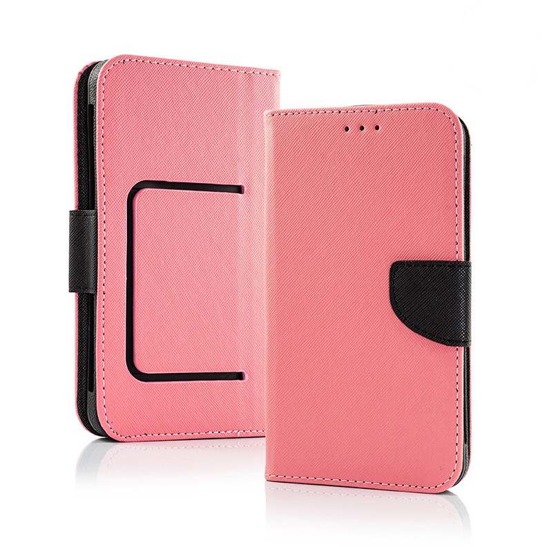 Universal Book Cover Θήκη για Smartphones από 5.8 έως 6.3 Inches Pink/Black