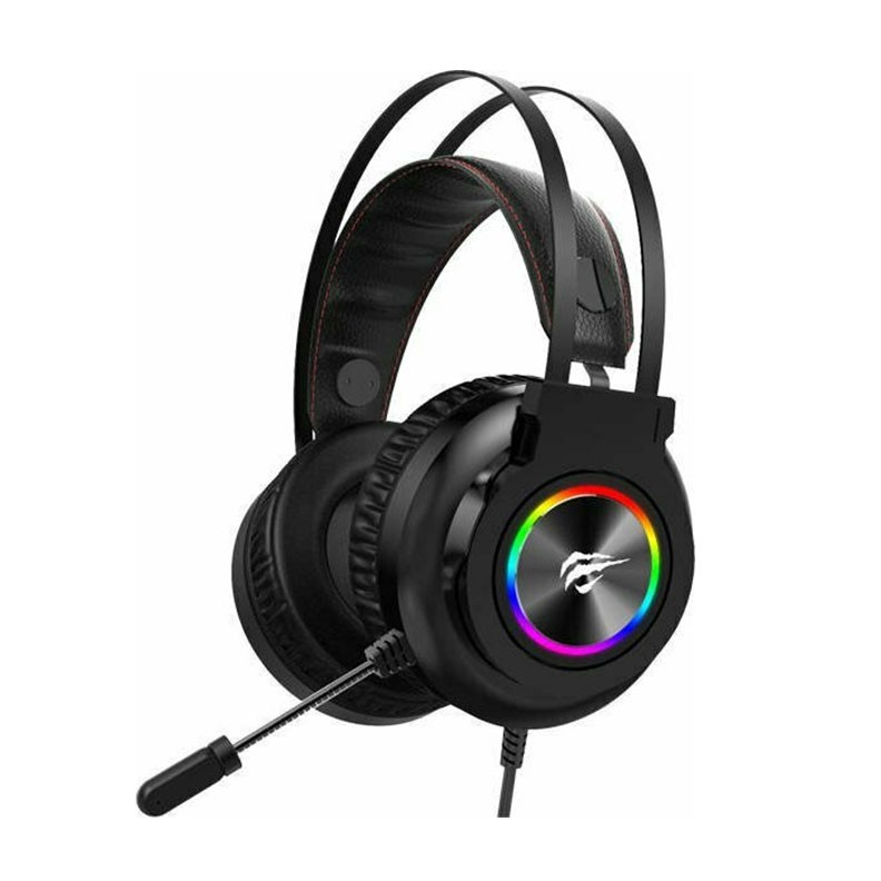 Havit H654D Gaming Ακουστικά 3.5mm και USB  με RGB Φωτισμό Black