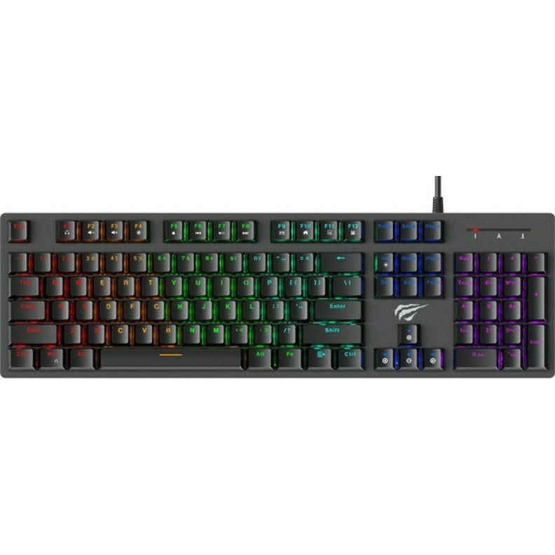Havit KB858L Gaming Πληκτρολόγιο Mechanical με RGB Φωτισμό (UK) Black