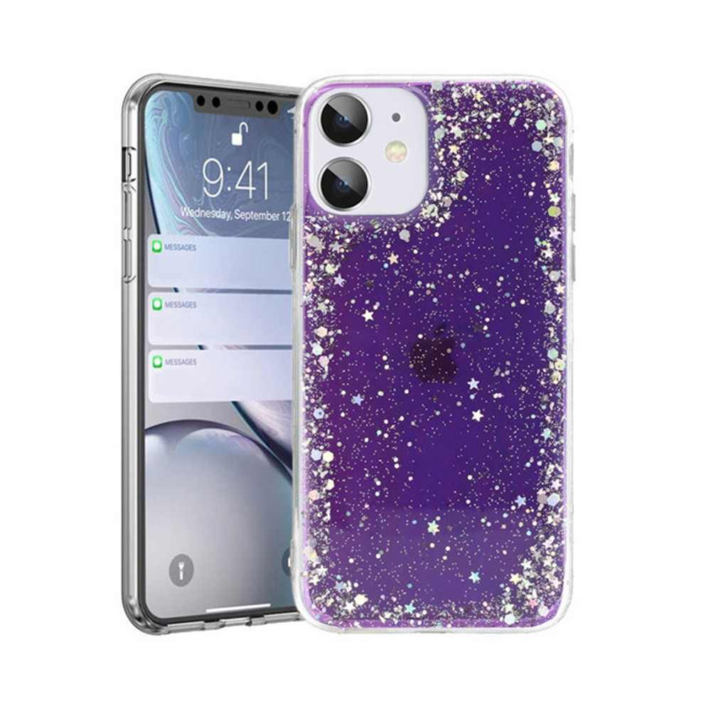 Apple iPhone 12 Mini Brilliant Clear Case - Θήκη Σιλικόνης Purple
