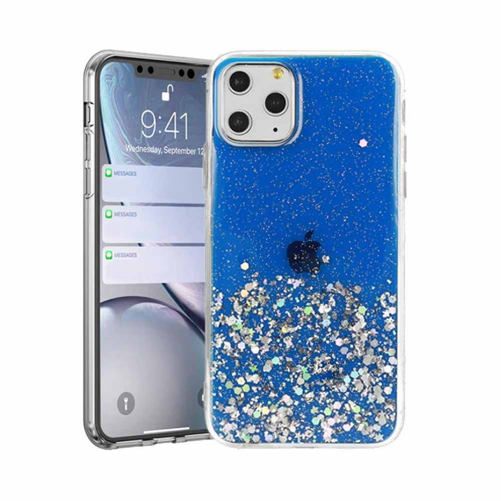 Samsung Galaxy A40 Brilliant Clear Case - Θήκη Σιλικόνης Navy