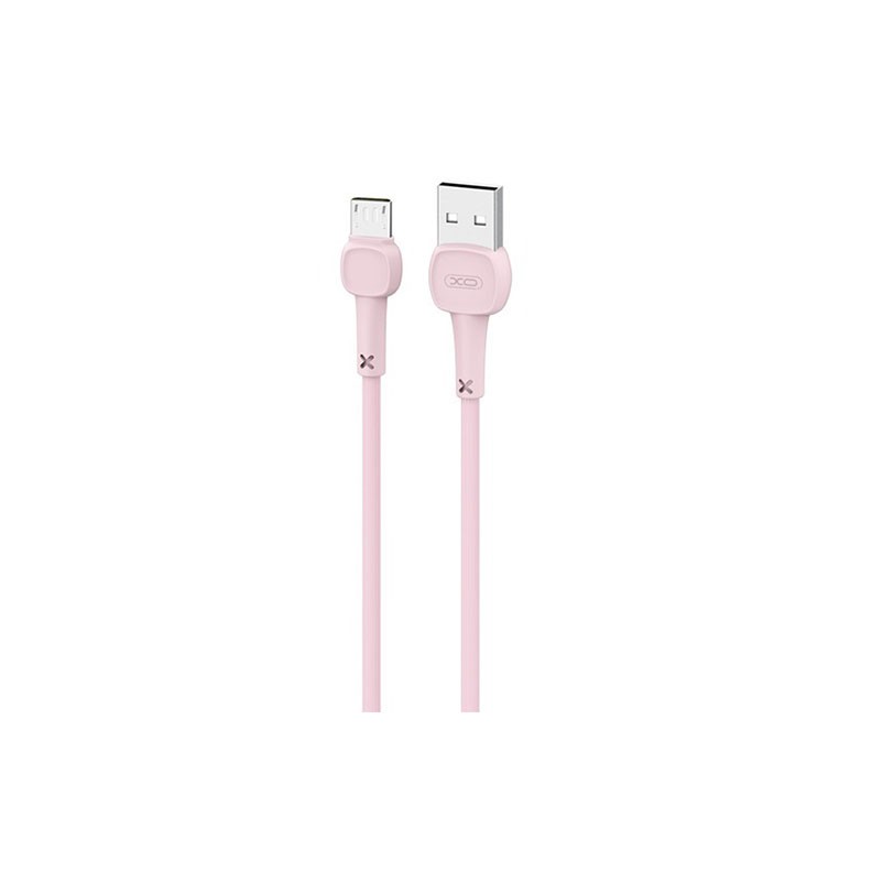XO NB132 Micro USB Καλώδιο Φόρτισης 1m 2A Pink