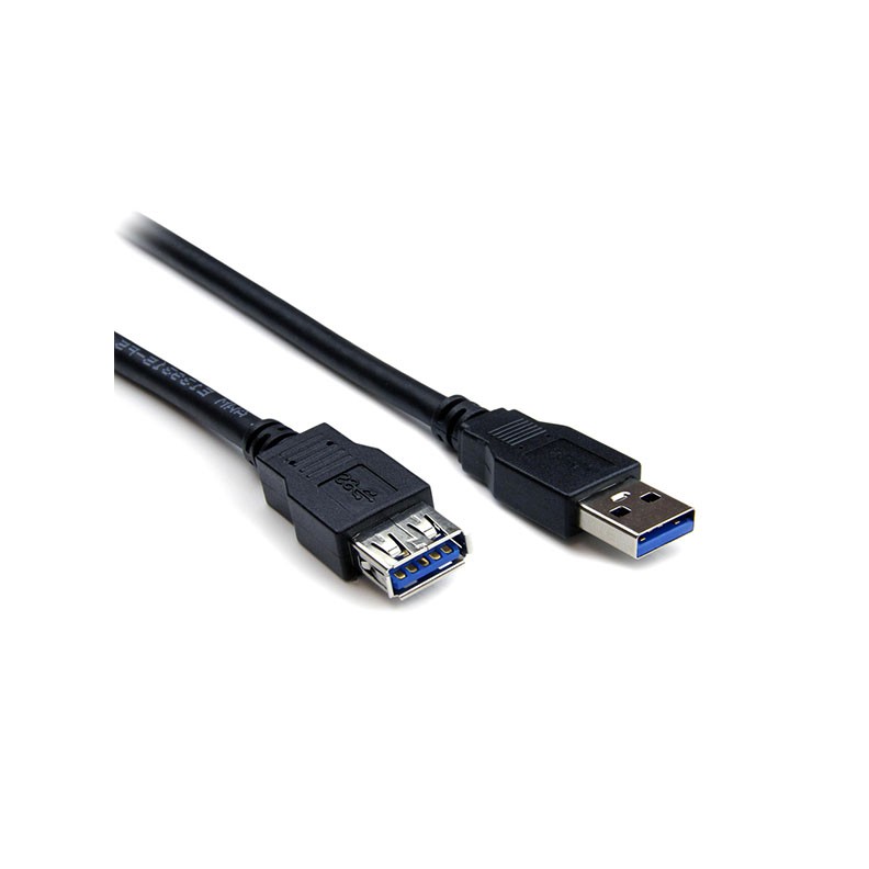 Powertech Cab-U123 USB 3.0 Cable USB-A male - USB-A female 1.5m Black
