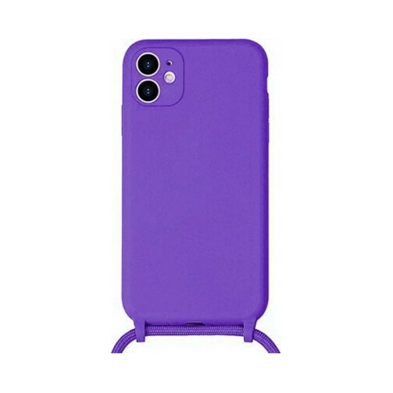 Apple iPhone 11 Pro Forcell Cord Θήκη Σιλικόνης με Λουράκι Violet