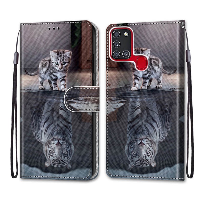 Samsung Galaxy A21s 3D Painting Horizontal Flip Leather Book Cover - Θήκη Πορτοφόλι με Εκτύπωση 