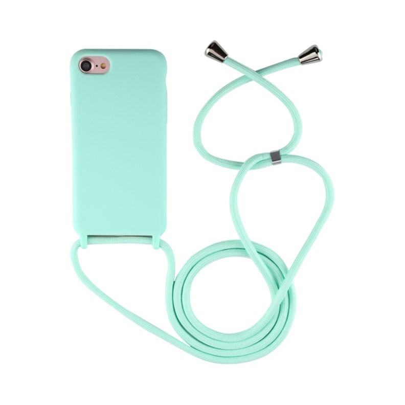 Apple iPhone SE 2020/8/7 Candy Color Θήκη Σιλικόνης TPU με Λουράκι Mint