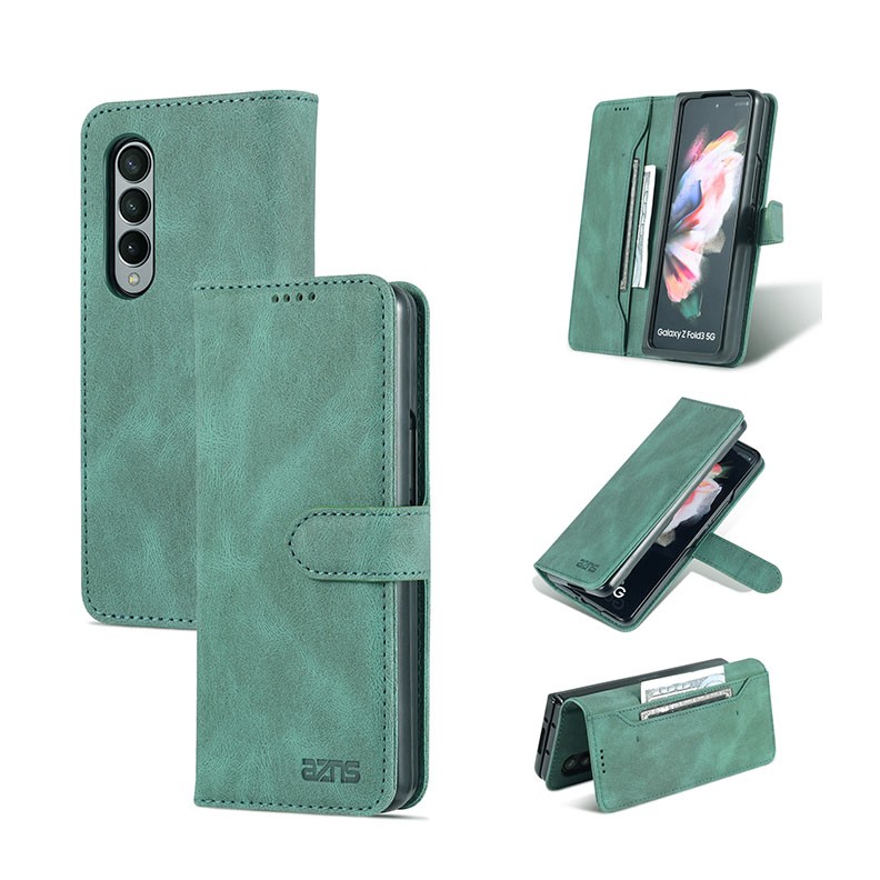 Samsung Galaxy Z Fold3 5G AZNS Dream II Skin Feel θήκη Πορτοφόλι Green