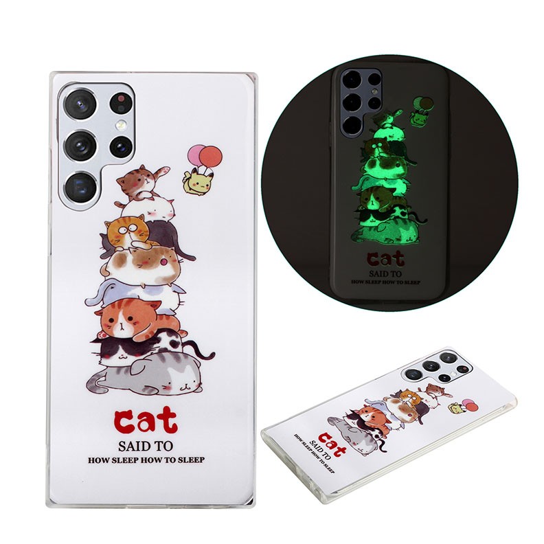 Samsung Galaxy S22 Ultra 5G Luminous Θήκη Σιλικόνης Cats