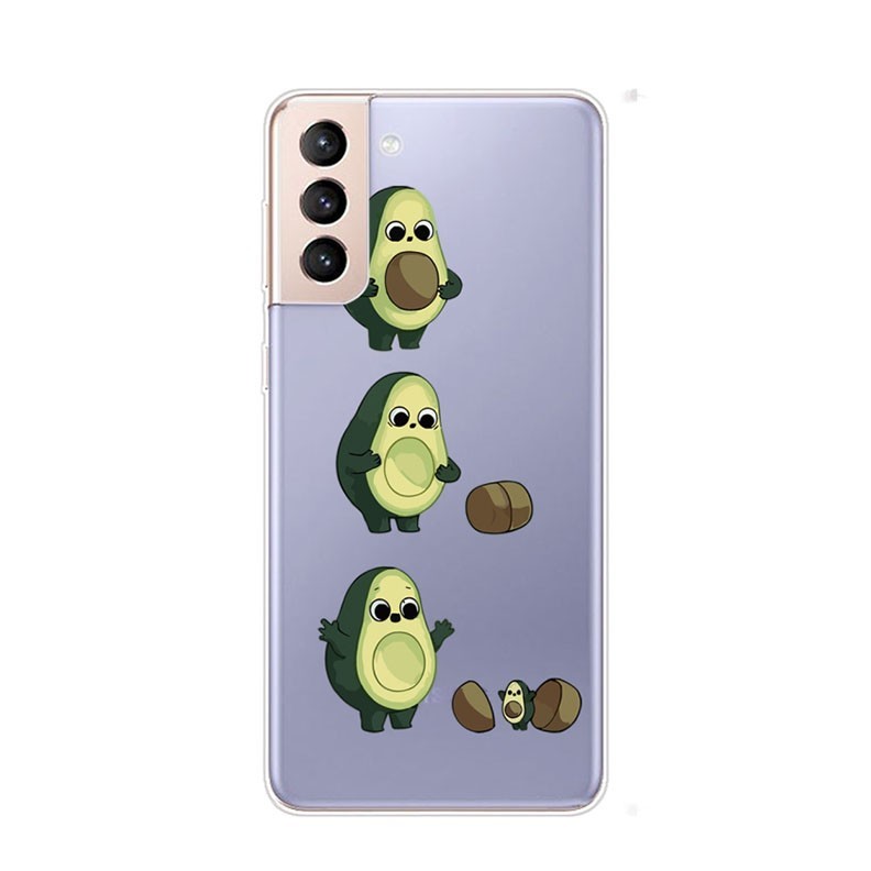 Samsung Galaxy S22 Plus 5G Coloured Drawing Pattern Θήκη Σιλικόνης Avocado