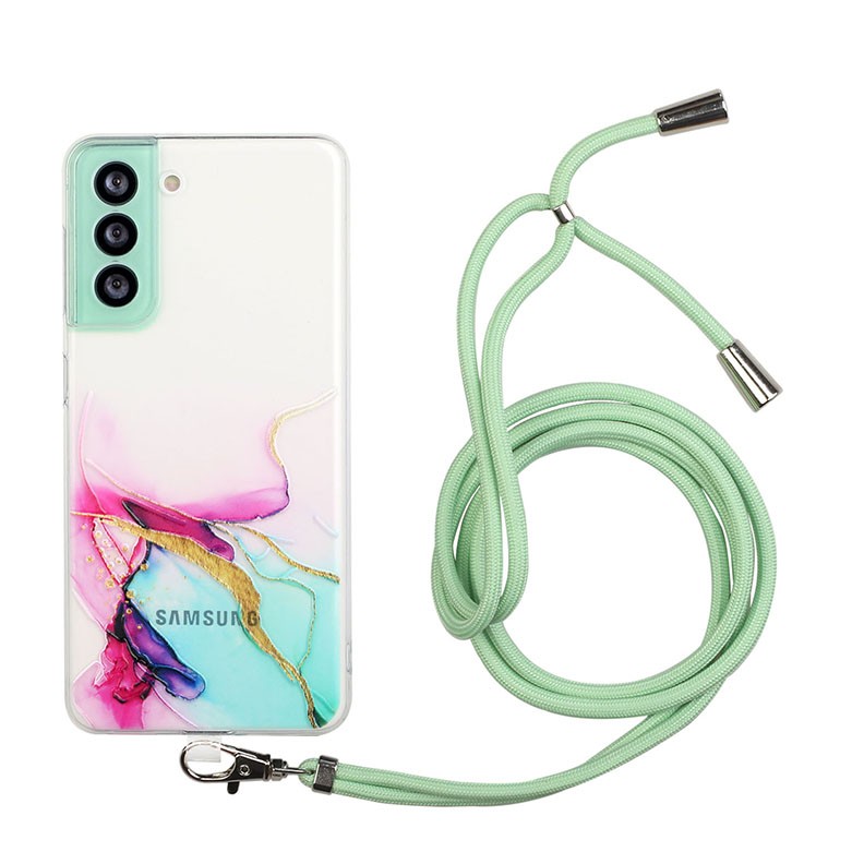 Samsung Galaxy S22 Plus 5G Candy Colors Θήκη Σιλικόνης με Λουράκι Green