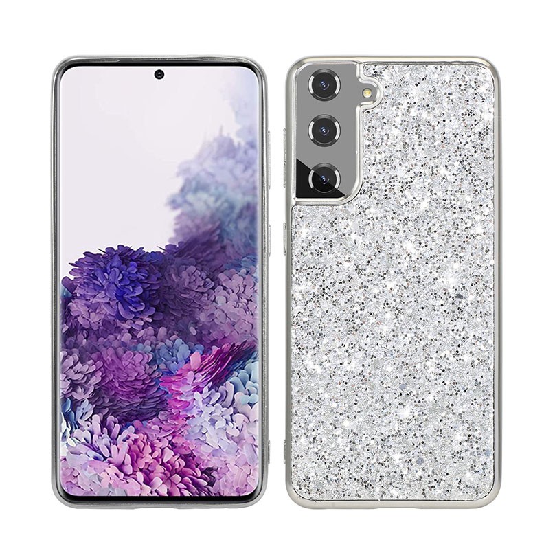 Samsung Galaxy S22 Plus 5G Glitter Powder Σκληρή θήκη Silver