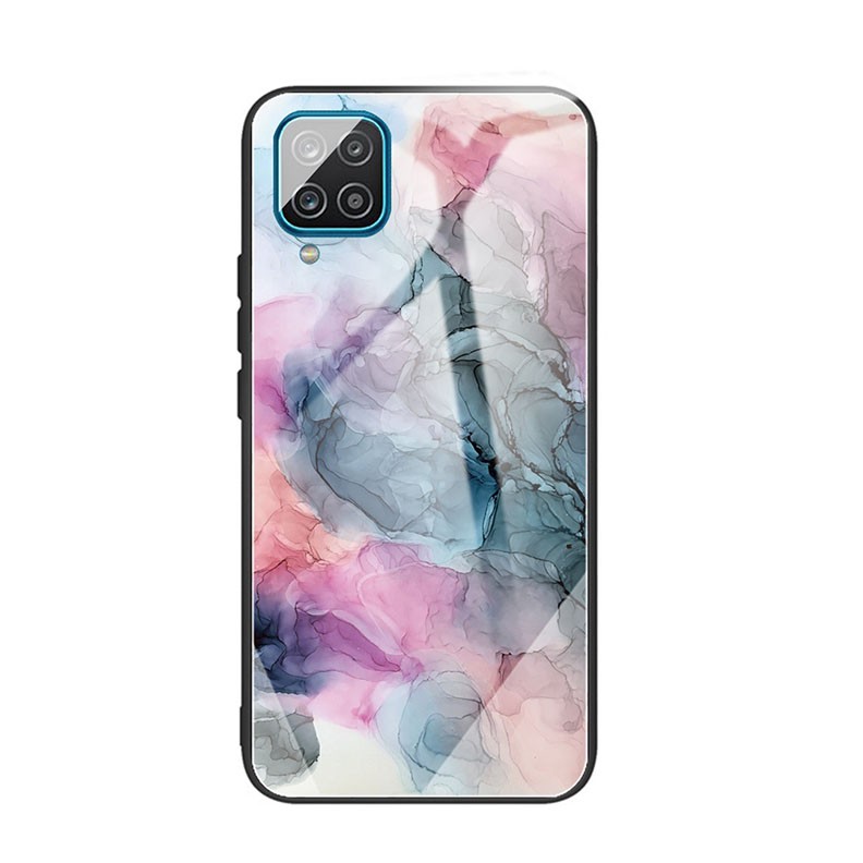 Samsung Galaxy A12 Abstract Marble Pattern Glass Σκληρή θήκη Abstract Multicolor