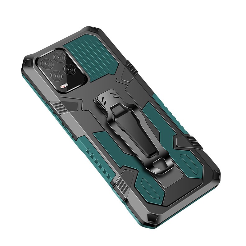 Realme 8/8 Pro Armor Warrior Σκληρή Θήκη με Στήριγμα Army Green