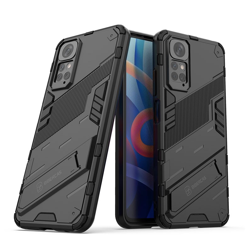 Xiaomi Redmi Note 11/Note 11s Global Punk Armor Σκληρή Θήκη με Στήριγμα Black
