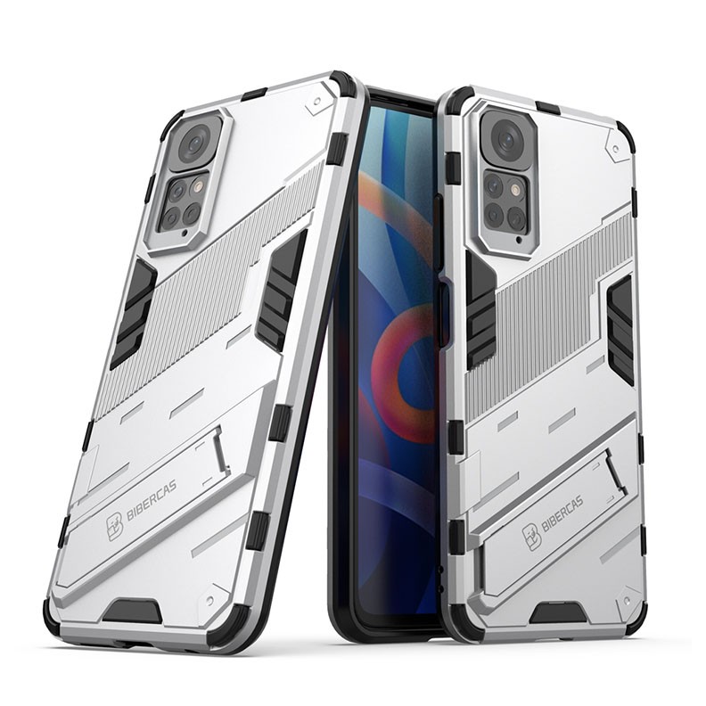 Xiaomi Redmi Note 11/Note 11s Global Punk Armor Σκληρή Θήκη με Στήριγμα White