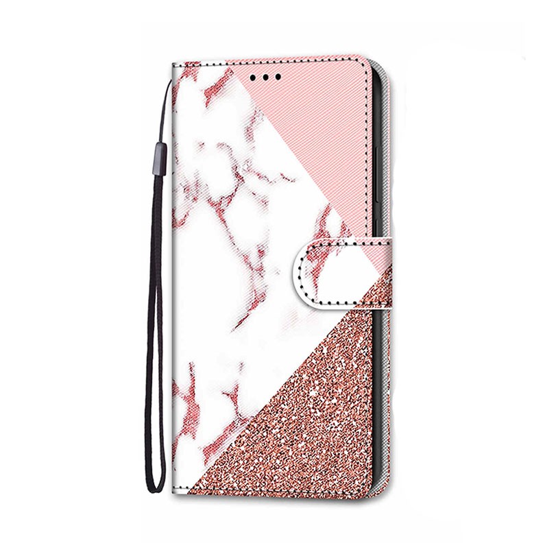 Xiaomi Redmi Note 11 Pro 4G / 5G Coloured Drawing Θήκη Πορτοφόλι Stitching Pink Stone Pattern