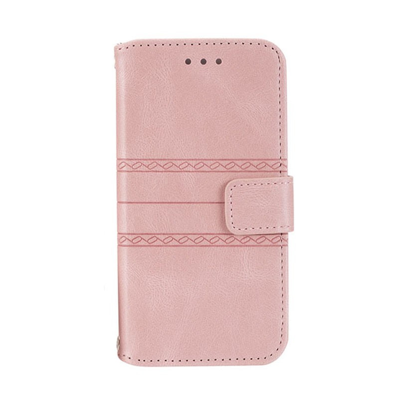 Xiaomi Redmi Note 11 Pro 4G / 5G Embossed Striped Θήκη Πορτοφόλι Pink