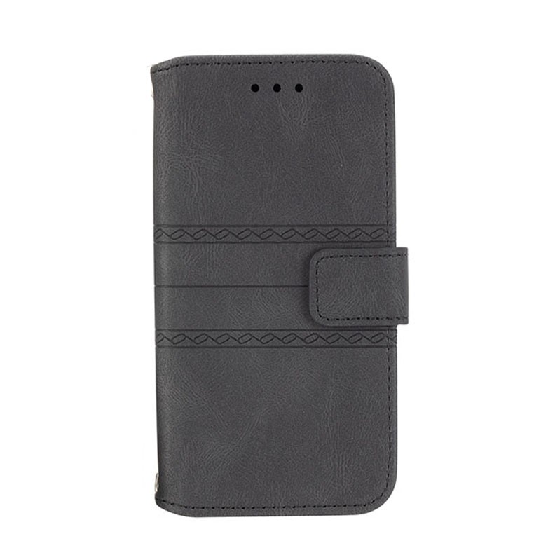 Xiaomi Redmi Note 11 Pro 4G / 5G Embossed Striped Θήκη Πορτοφόλι Black