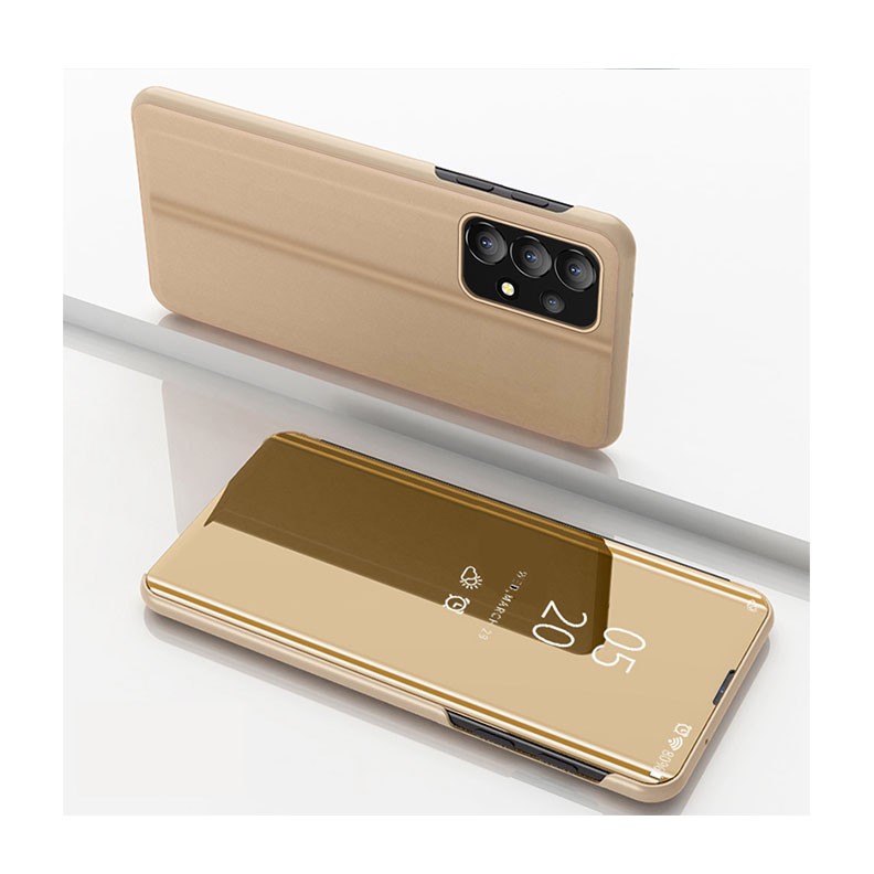 Samsung Galaxy A53 5G Clear View Θήκη Βιβλίο Gold