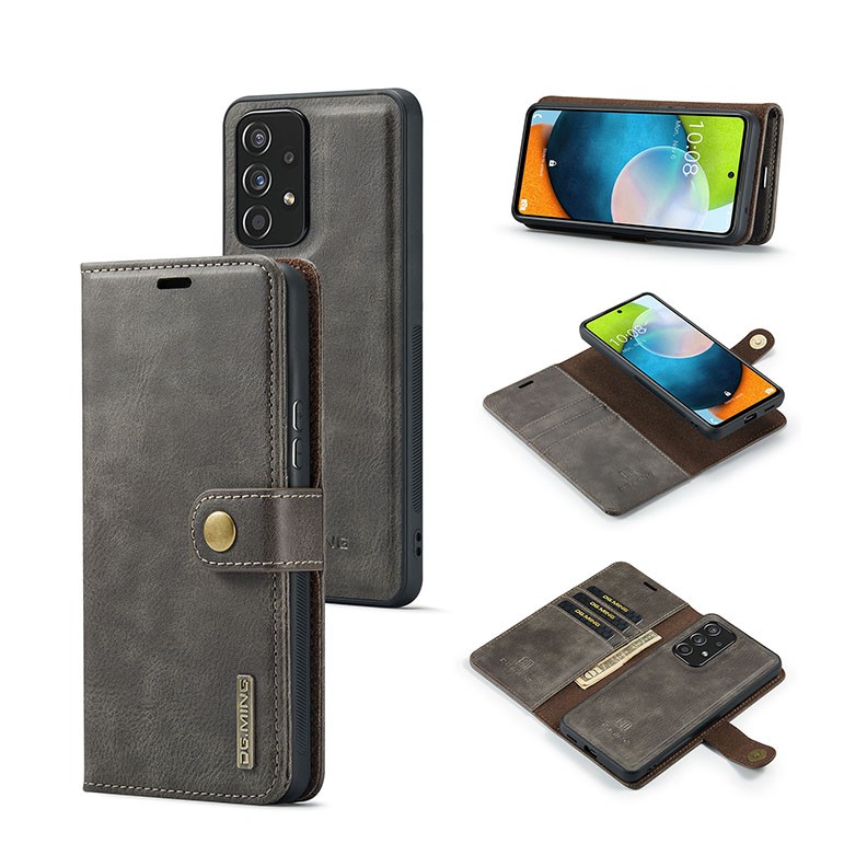 Samsung Galaxy A33 5G Crazy Horse θήκη Πορτοφόλι Grey