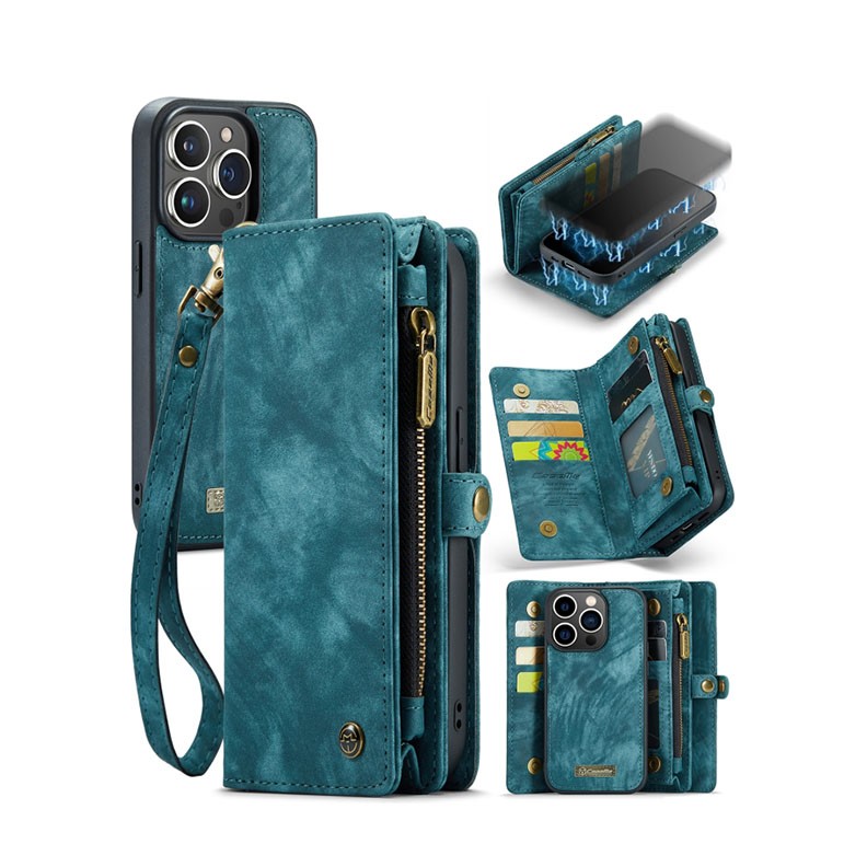 Apple iPhone 13 Pro Max CaseMe-008 Detachable Θήκη Πορτοφόλι Blue