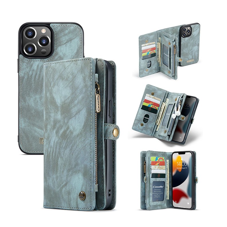 Apple iPhone 13 Pro Max CaseMe-008 Detachable Θήκη Πορτοφόλι Blue