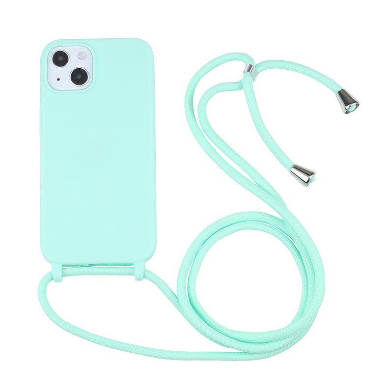 Apple iPhone 13 Pro Max Candy Colors Θήκη Σιλικόνης με Λουράκι Mint