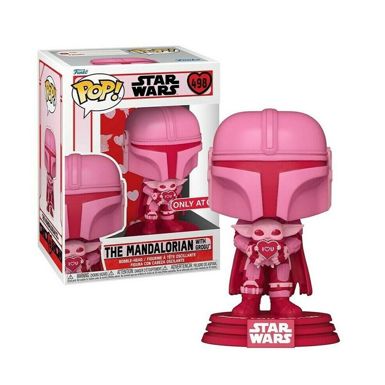 POP! Movies Star Wars - Valentines The Mandalorian with Grogu #498 