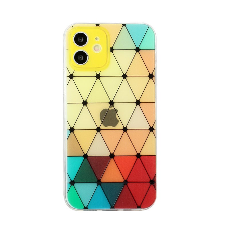 Apple iPhone 11 Hollow Diamond-shaped Squares Pattern Θήκη Σιλικόνης Yellow