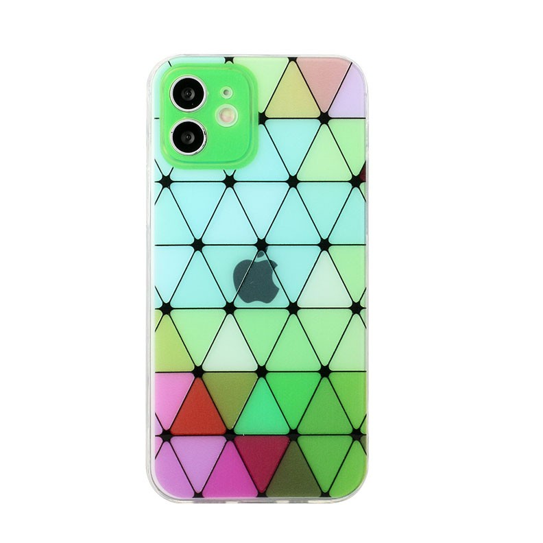 Apple iPhone 11 Hollow Diamond-shaped Squares Pattern Θήκη Σιλικόνης Green