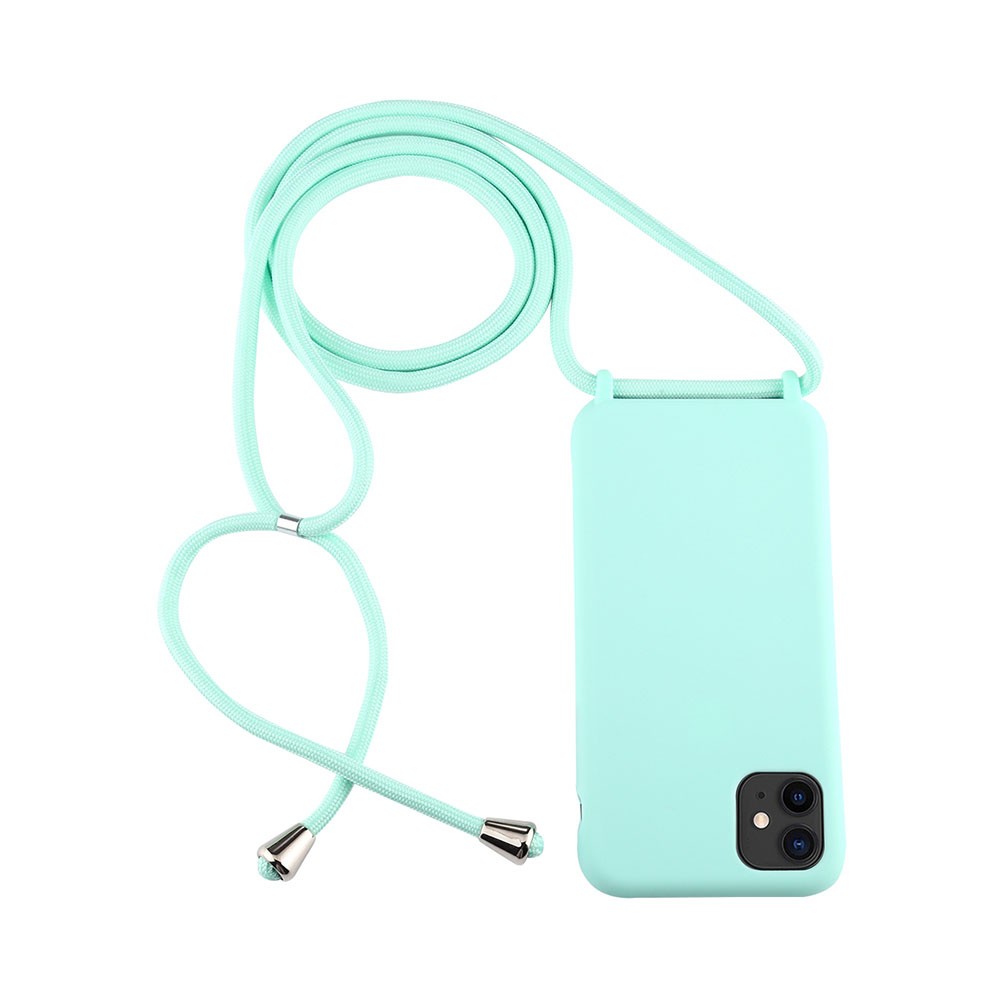 Apple iPhone 11 Candy Color TPU Θήκη Σιλικόνης με Λουράκι Mint