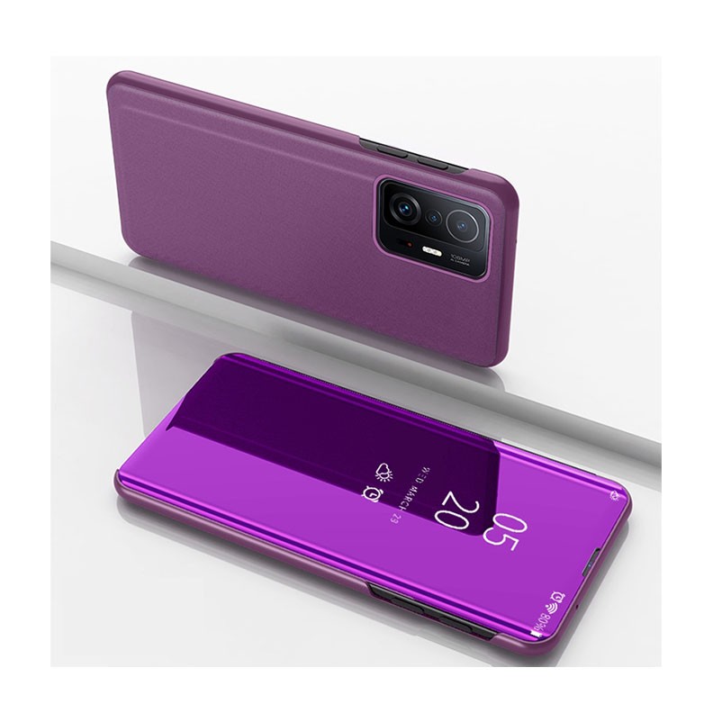 Xiaomi 11T / 11T Pro Clear View Θήκη Βιβλίο Purple