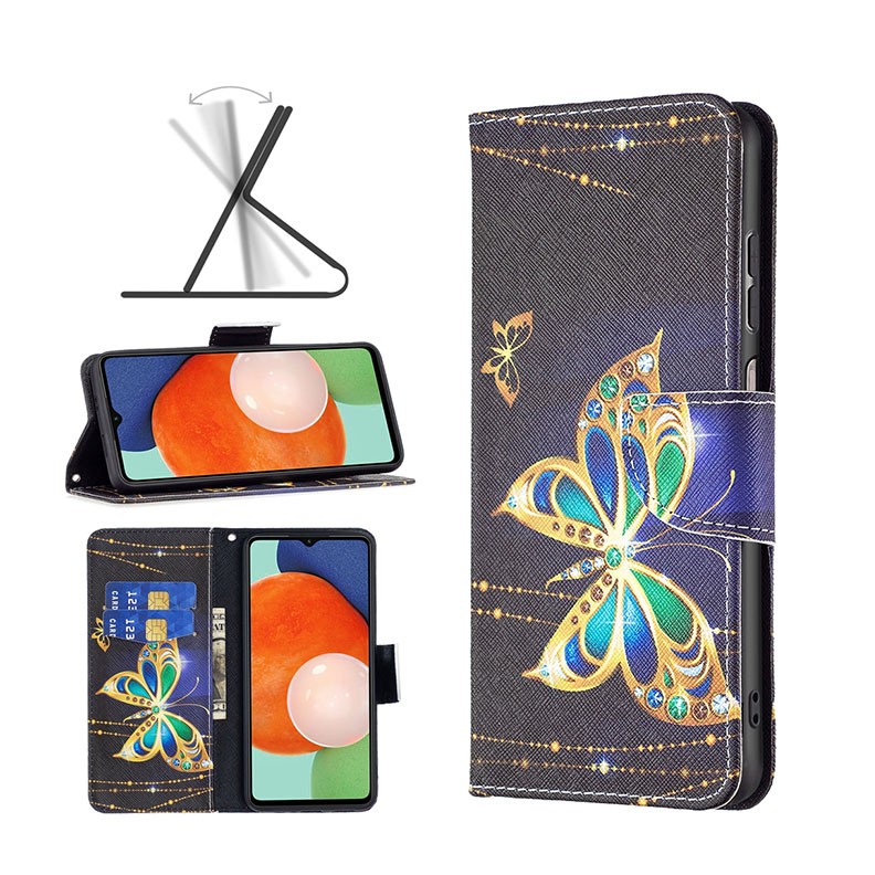 Samsung Galaxy A13 4G Colored Drawing Leather θήκη Πορτοφόλι Big Butterfly