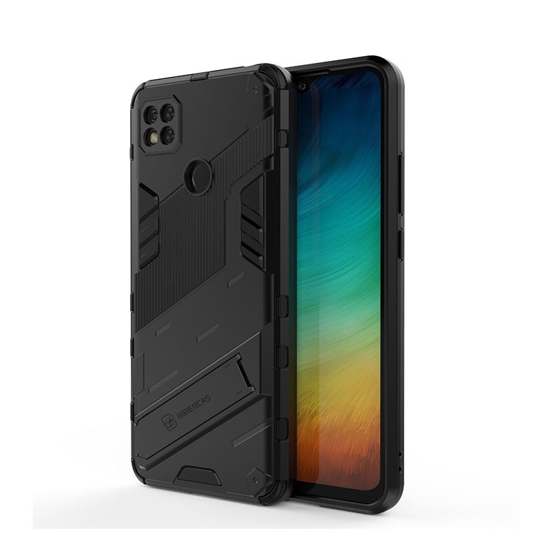 Xiaomi Redmi 9C Punk Armor 2 in 1 Σκληρή θήκη με Βάση στήριξης Black
