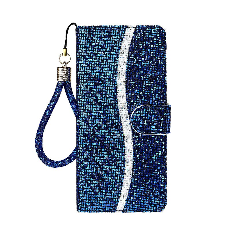 Xiaomi Redmi 10C Glitter Powder Filp Leather θήκη Πορτοφόλι Blue