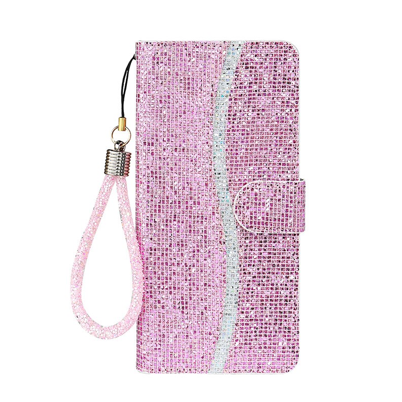 Xiaomi Redmi 10C Glitter Powder Filp Leather θήκη Πορτοφόλι Pink