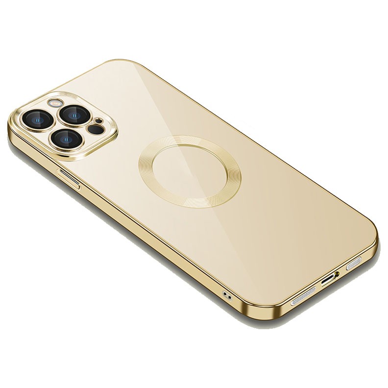 Apple iPhone 12 Pro Electroplated Edge Lens Film Clear Σκληρή Θήκη Gold