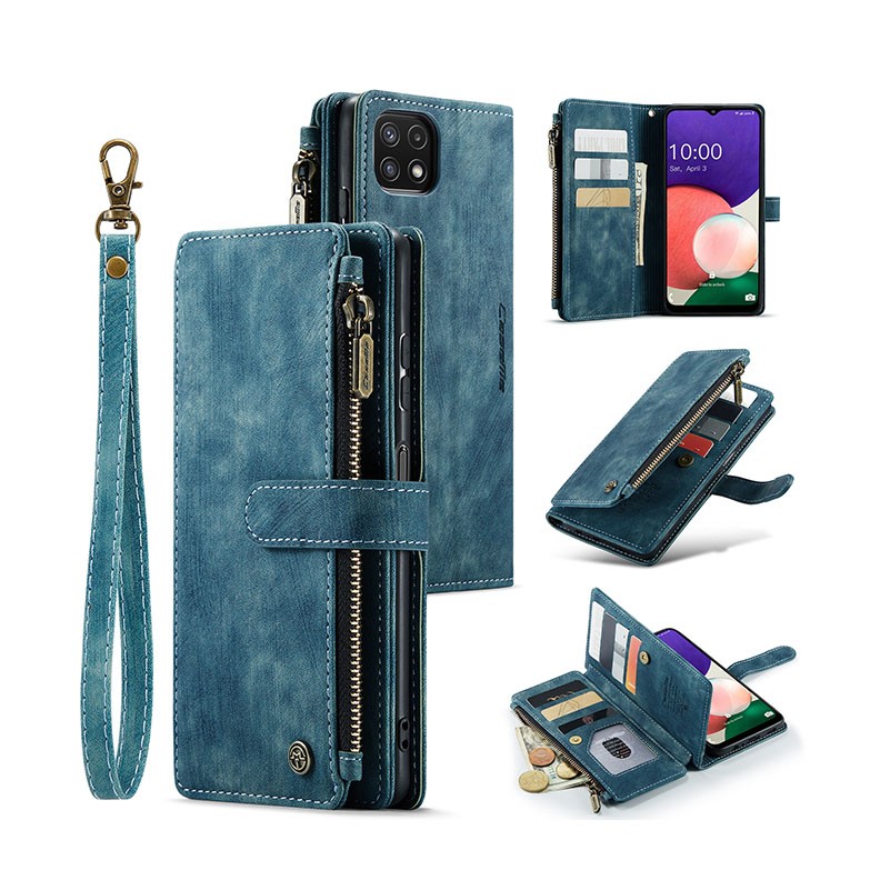 Samsung Galaxy A22 5G CaseMe-C30 Multifunctional Horizontal Θήκη  Πορτοφόλι Blue