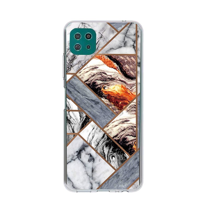 Samsung Galaxy A22 5G Abstract Marble  Pattern θήκη Σιλικόνης Color gray