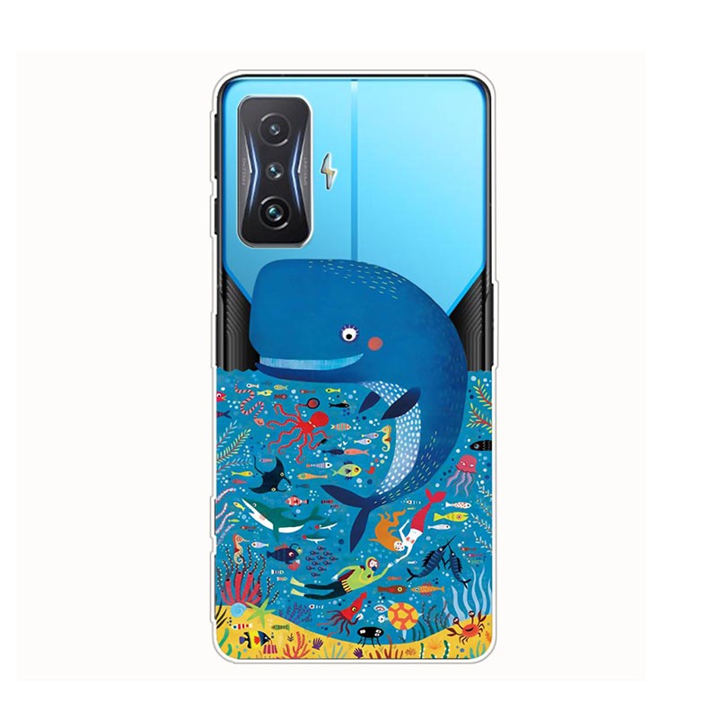 Xiaomi Poco F4 GT 5G Patterned Flexible TPU Cover Θήκη Σιλικόνης Whale