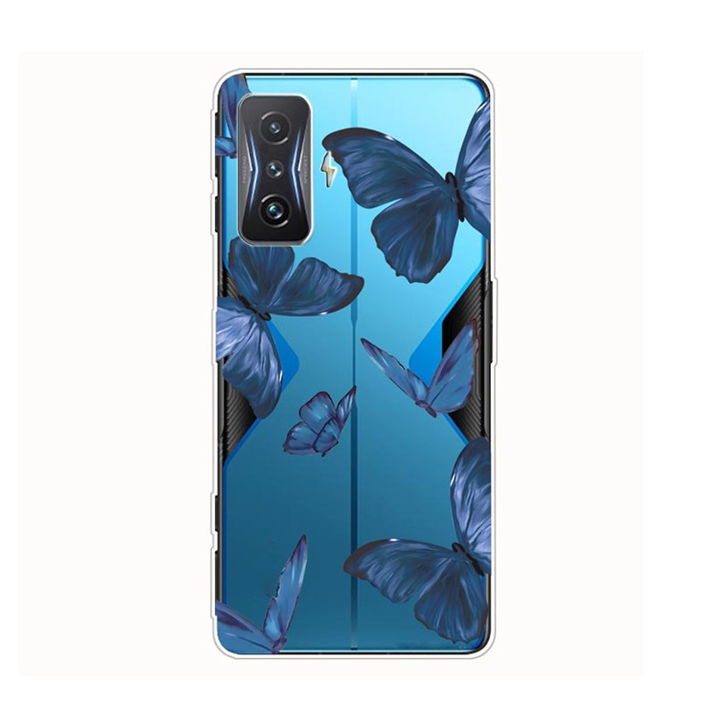 Xiaomi Poco F4 GT 5G Patterned Flexible TPU Cover Θήκη Σιλικόνης Blue Butterflies