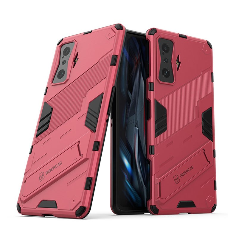 Xiaomi Poco F4 GT 5G Punk Armor 2 in 1 Σκληρή Θήκη με Βάση Στήριξης Rose